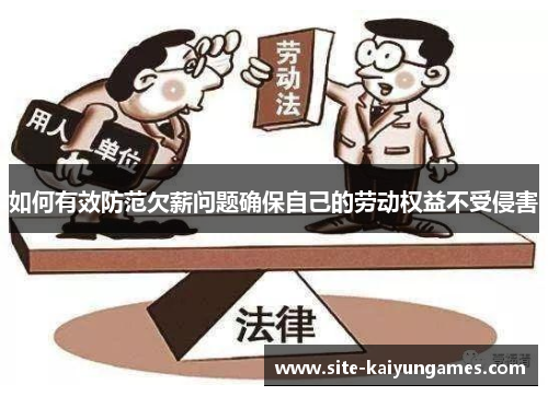 如何有效防范欠薪问题确保自己的劳动权益不受侵害